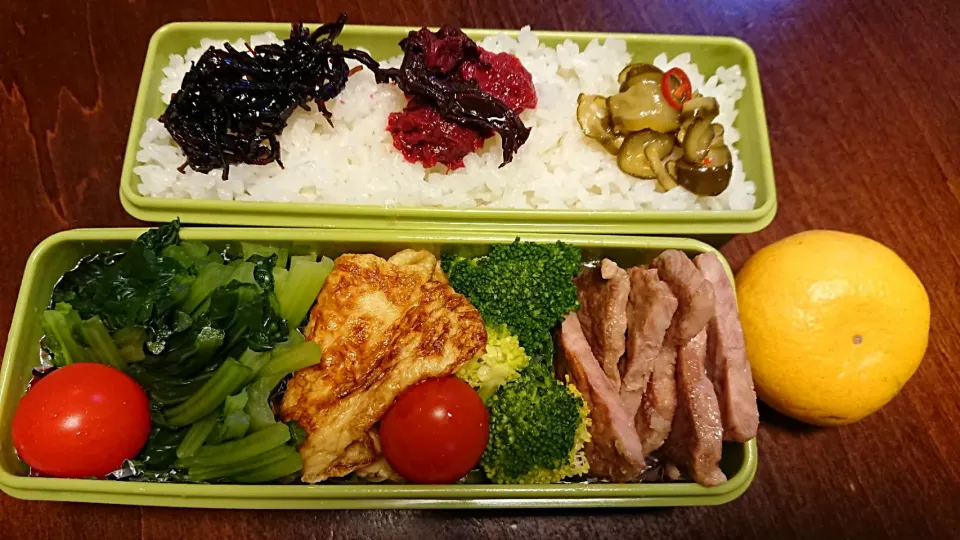 Snapdishの料理写真:ステーキ弁当
 #今日のお弁当|りょーさん