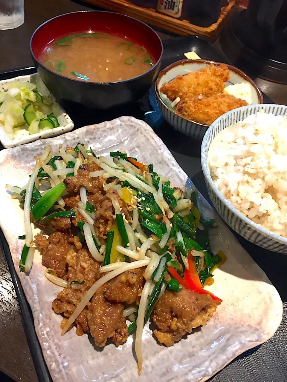 レバニラ炒めとカキフライ定食@居酒屋じゅん（東大宮）|Kazuya Miyukiさん