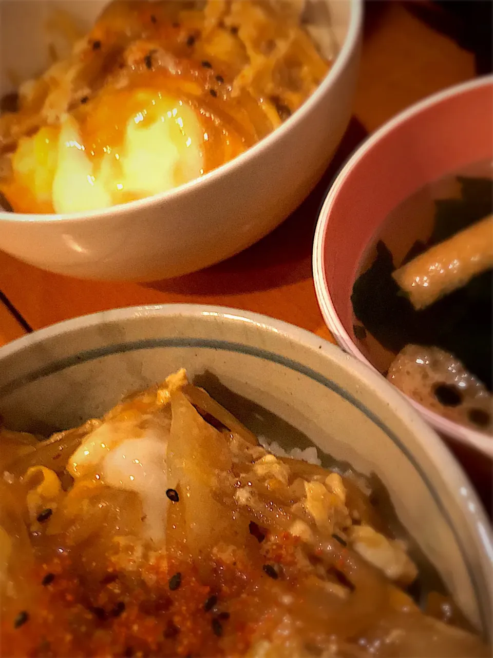 玉子丼  わかめのお吸い物|ch＊K*∀o(^^*)♪さん