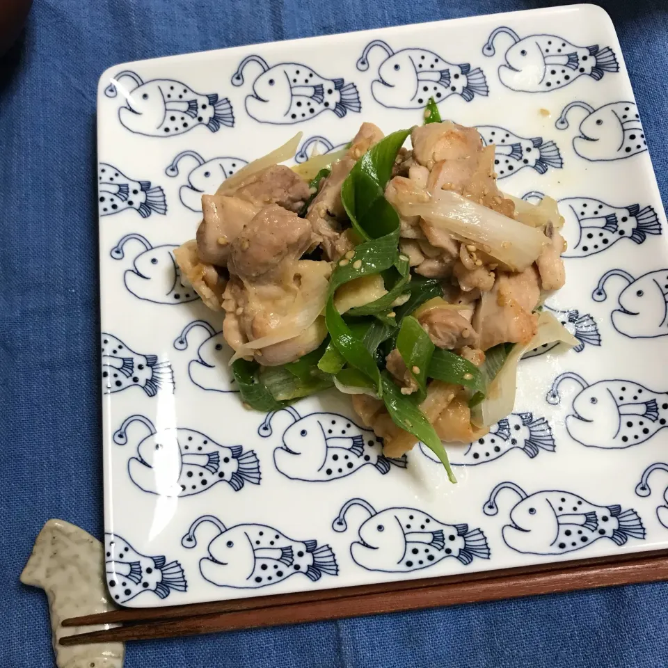 Snapdishの料理写真:鶏のネギ塩焼き|あさかさん