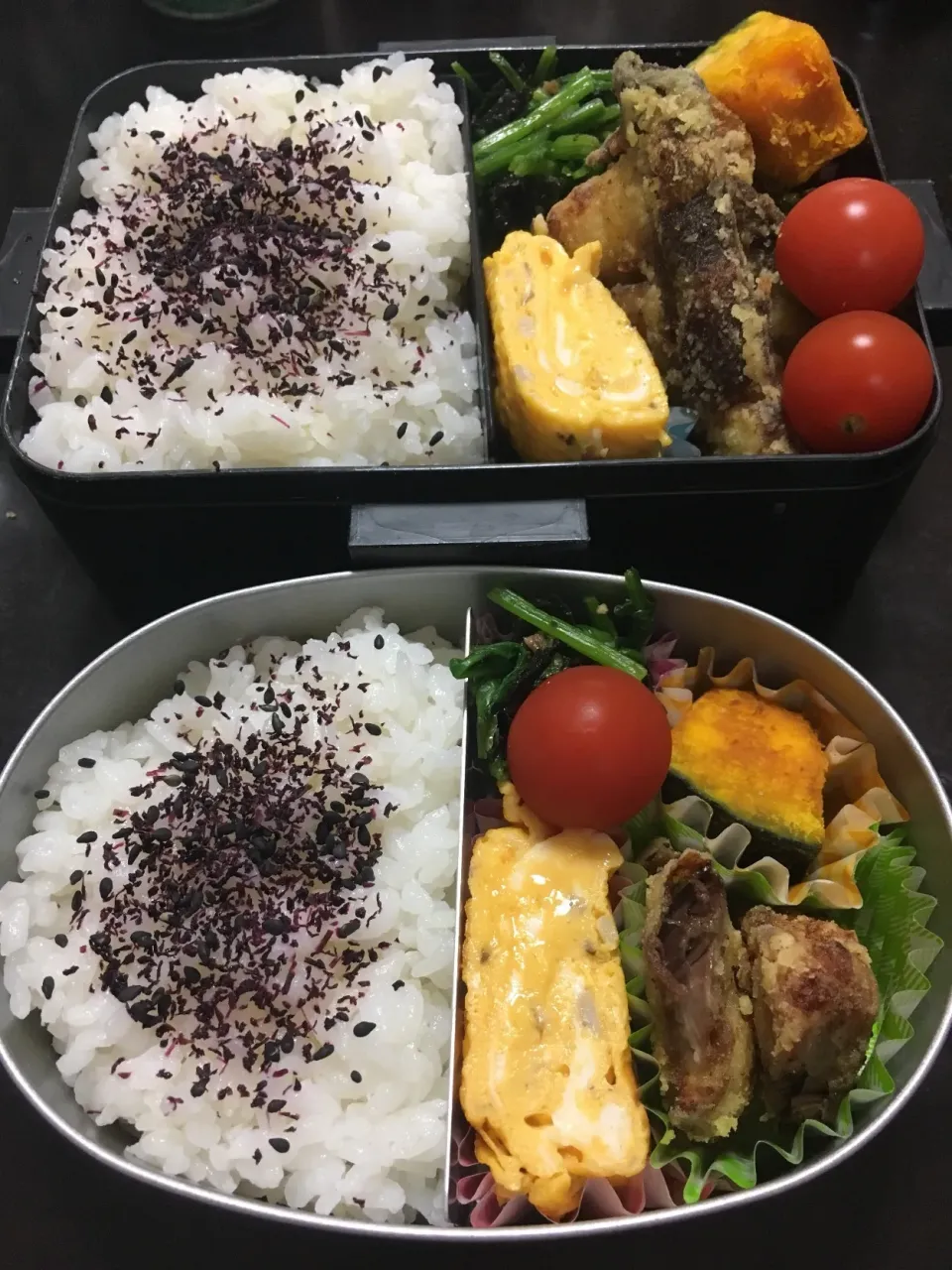 Snapdishの料理写真:3 Oct 2018, 4歳娘とパパのお弁当〜|kikkiさん