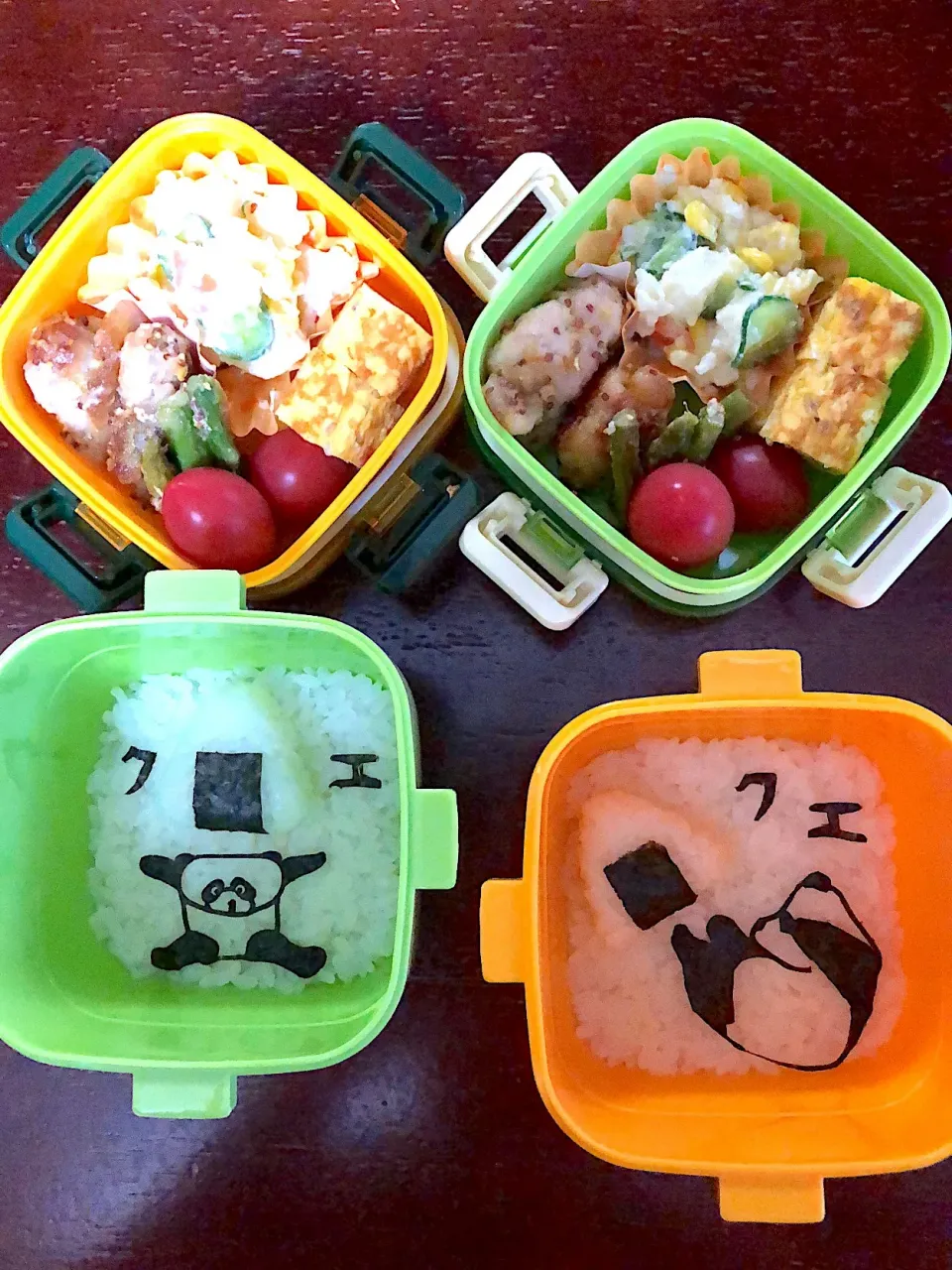 おにぎりすすめるパンダ弁当|Erikoさん