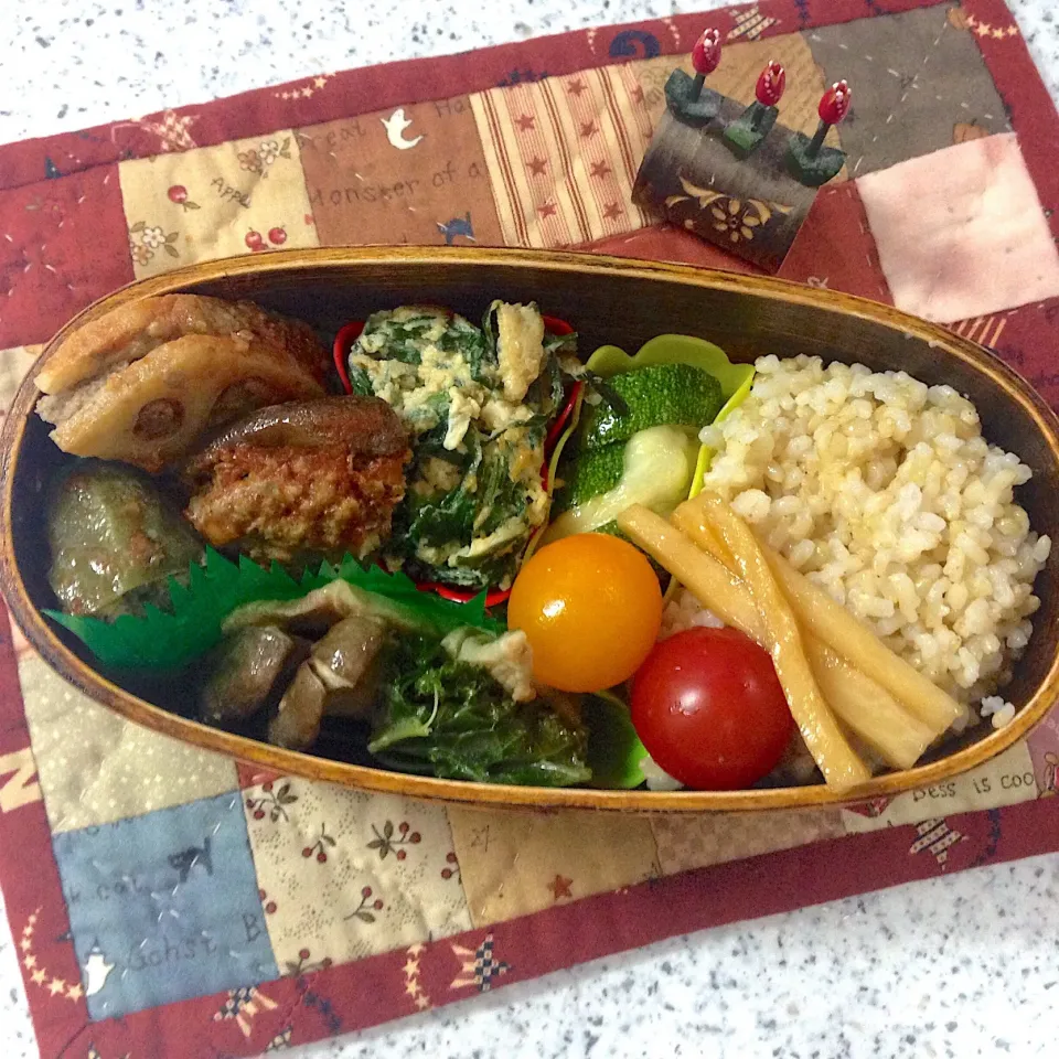 Snapdishの料理写真:今日のお弁当😊 #わっぱ弁当  #地味弁当  #夫弁当|naonaomimichanさん