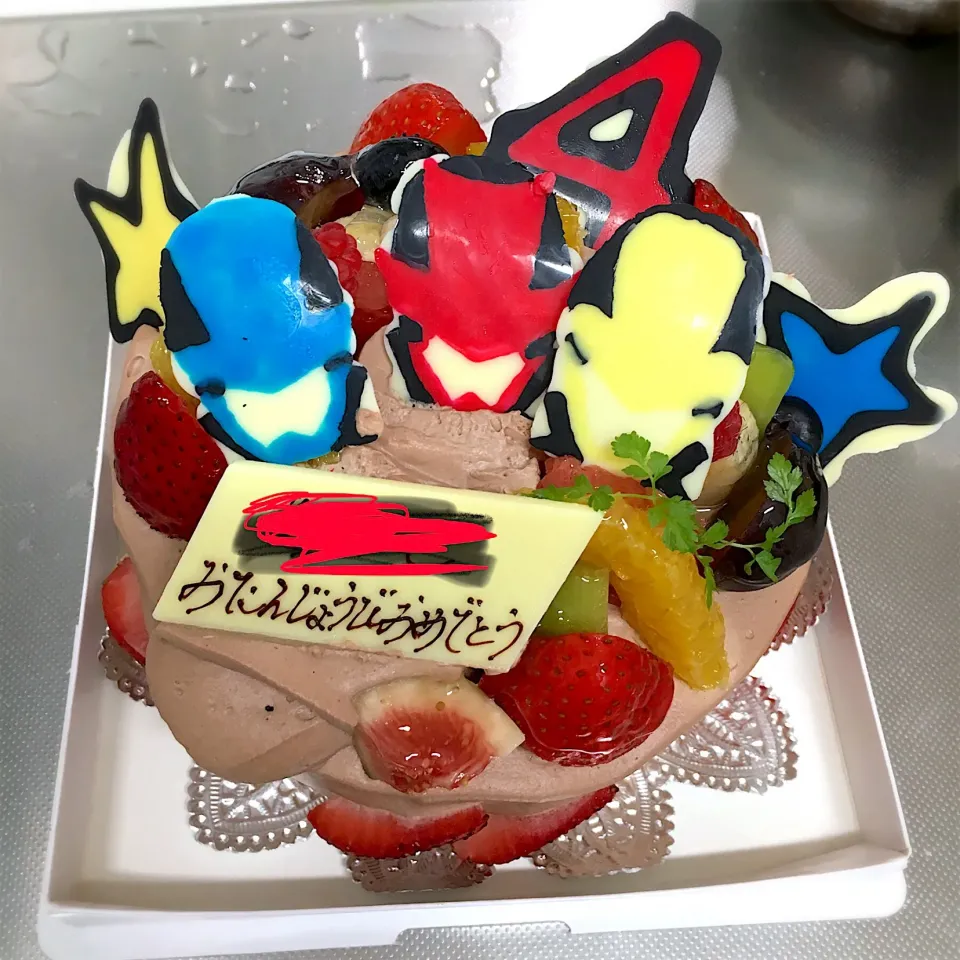 Snapdishの料理写真:キャラチョコのバースデーケーキ🎂#ルパパト|まいまいさん