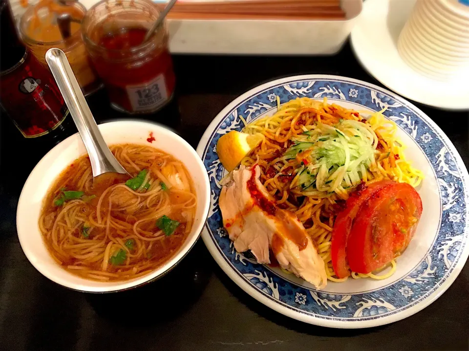 台湾バル 冷やし中華とミニ麺線のセット
@台湾佐記麺線／台湾バル888|morimi32さん