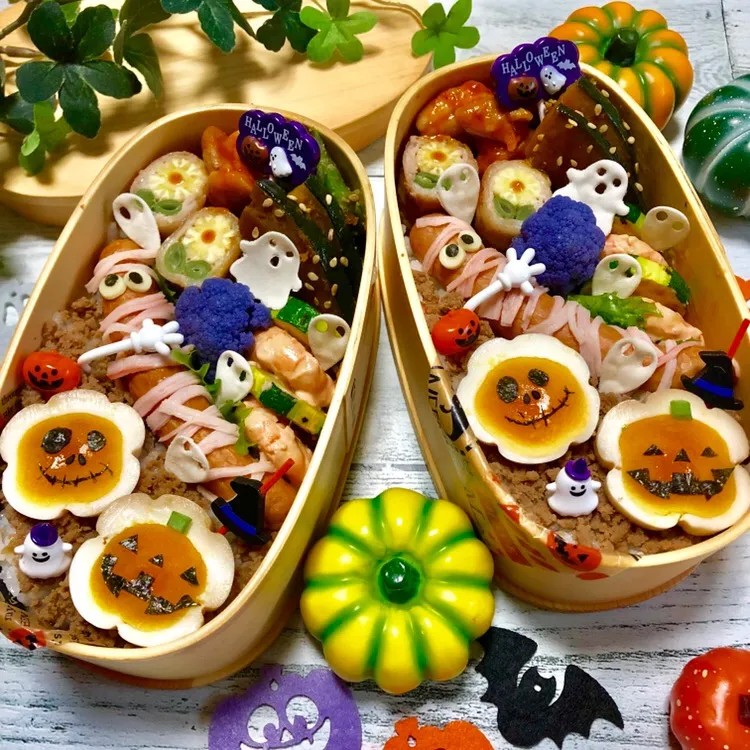 Snapdishの料理写真:ハロウィン弁当|Akiyoෆ¨̮⑅さん