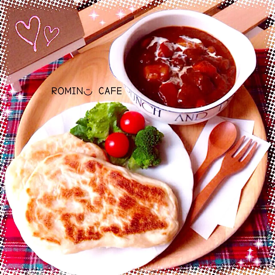 ナンdeビーフシチュー♪|ROMIN◡̈ CAFEさん