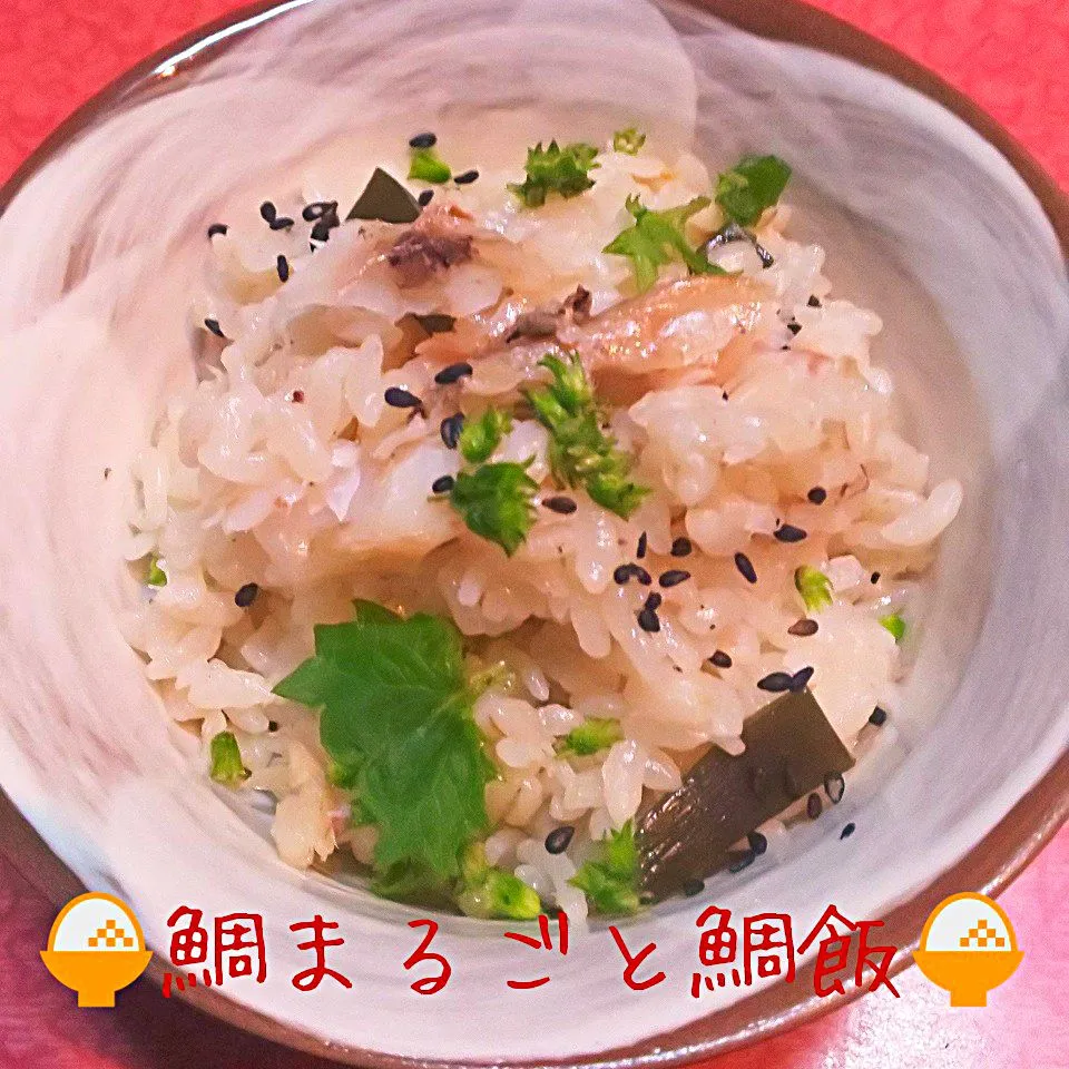 🐟鯛まるごと一尾🐟もち麦入り鯛飯🍚|@きなこさん