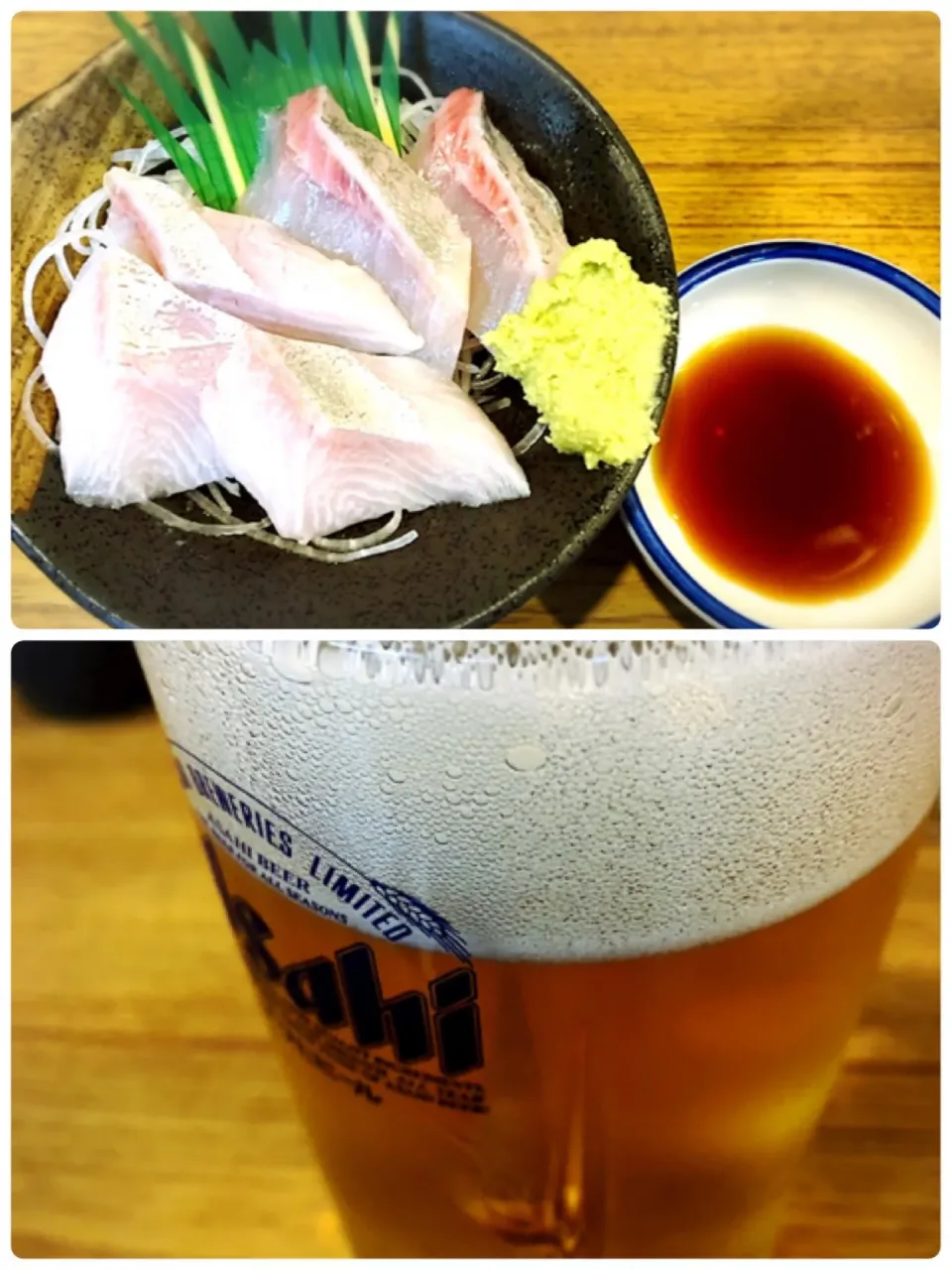 Snapdishの料理写真:カンパチ刺 ¥450|Blue Moon Caféさん