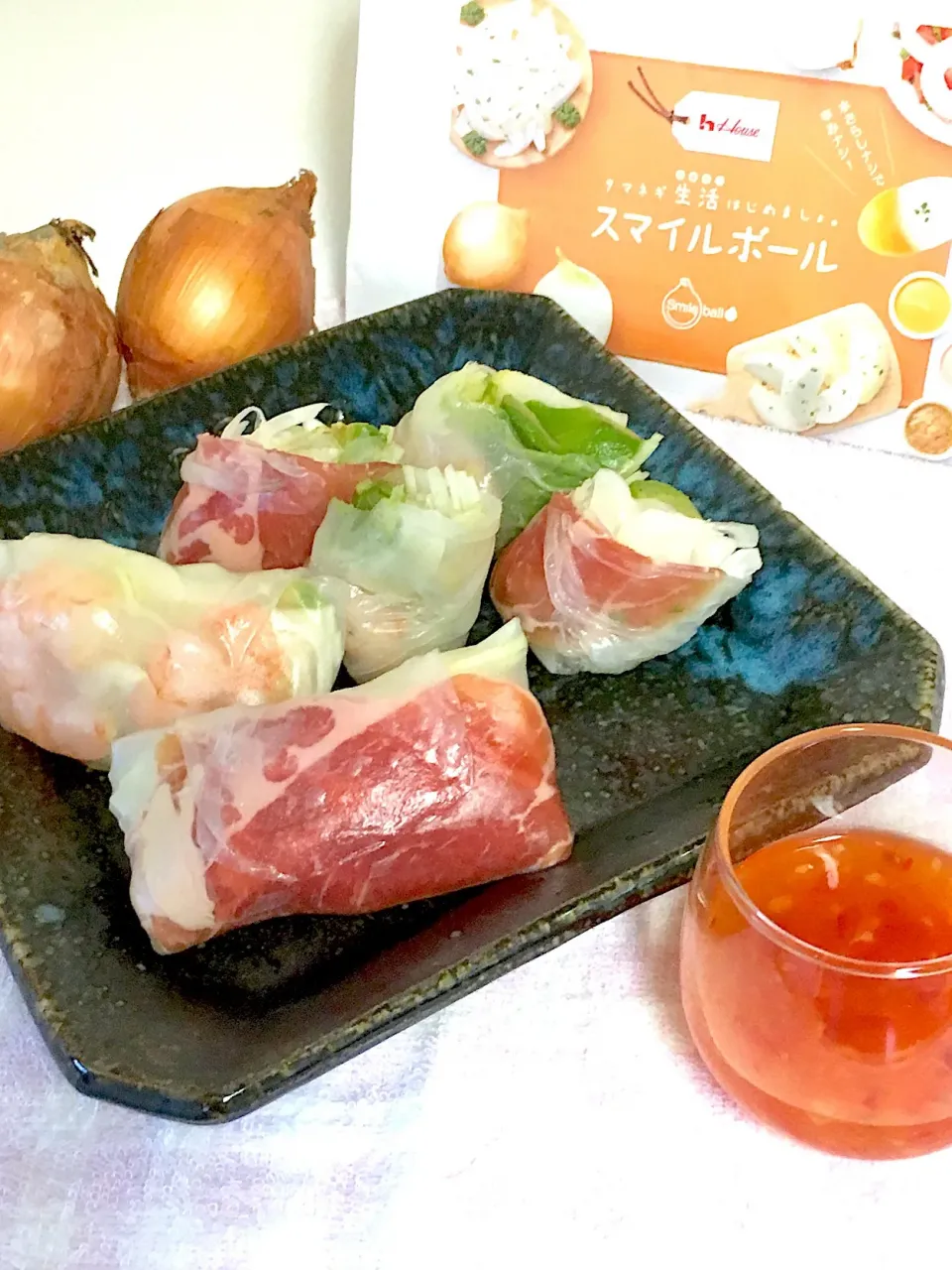 スマイルボールとアボカドの生春巻き|つるひめさん