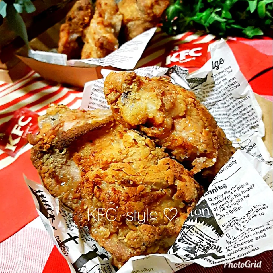 あの🍗KFC🍗をご家庭で♪♪(*>∀<)ﾉ♪❤💕

以前、何度となくあのKFCを試して来ましたが💦

これは少し近つ"いたかなぁ〜っと😘👍❤💕

KFCのあの独特な味を表現するのは、とても

困難ですが💦  このベースでこれから改善して

ガムばろう〜(*>∀<)ﾉ♪|めるぼさん