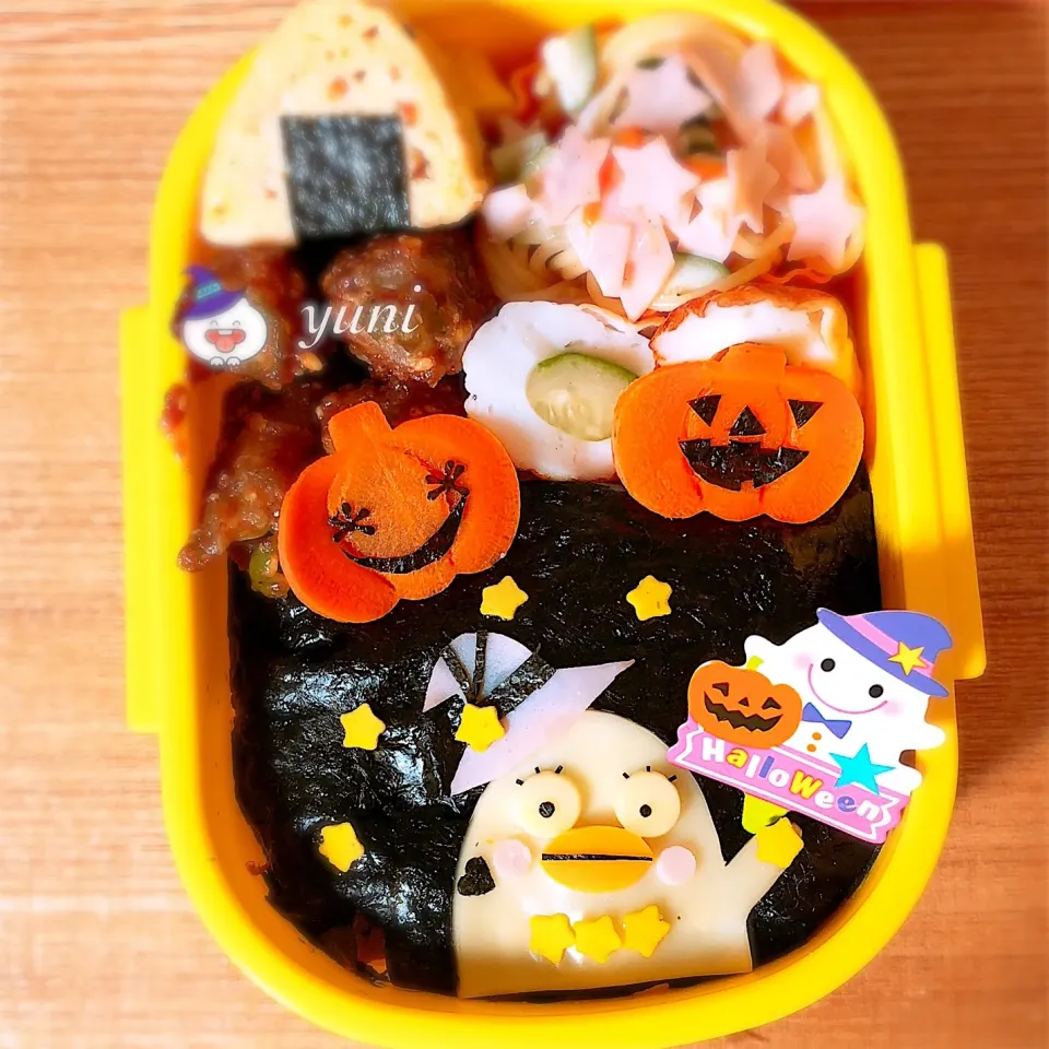 ハロウィン弁当  #キャラ弁  #キャラごはん  #デコ弁 #ハロウィン弁当 #ハロウィン|🌸yuni🌸さん