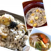 Snapdishの料理写真:栗ご飯に豚汁|大我さん