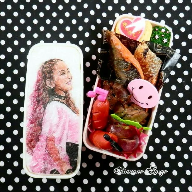 安室奈美恵『namie amuro Final Tour 2018 ～Finally～』弁当 1
 #オブラートアート
 #オブアート
 #似顔絵弁当|みんなのあねごさん