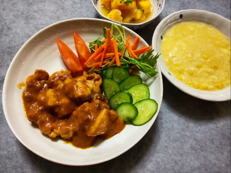 レトルトカレーでタンドリーチキン風🍗|真希さん