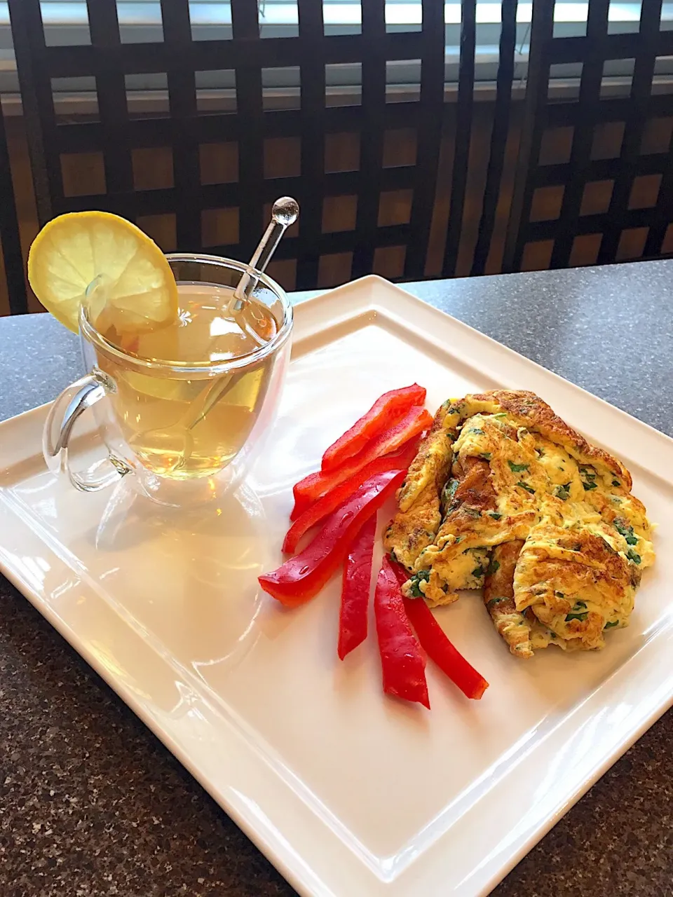 Parsley omelette + green tea  🍵|FitMomDoc19さん