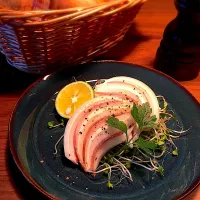 Snapdishの料理写真:スマイルボールdeクリームチーズと生ハムのサンドサラダ|すいかみどりさん