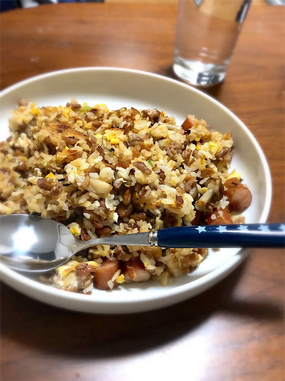 作ってくれた納豆チャーハン|かおりさん