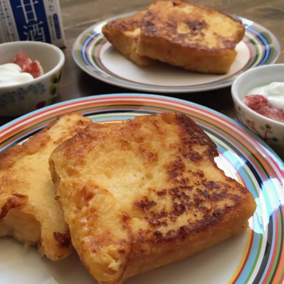 久しぶりの甘酒フレンチ☕️ʕ-̼͡-ʔ🍞|七海さん