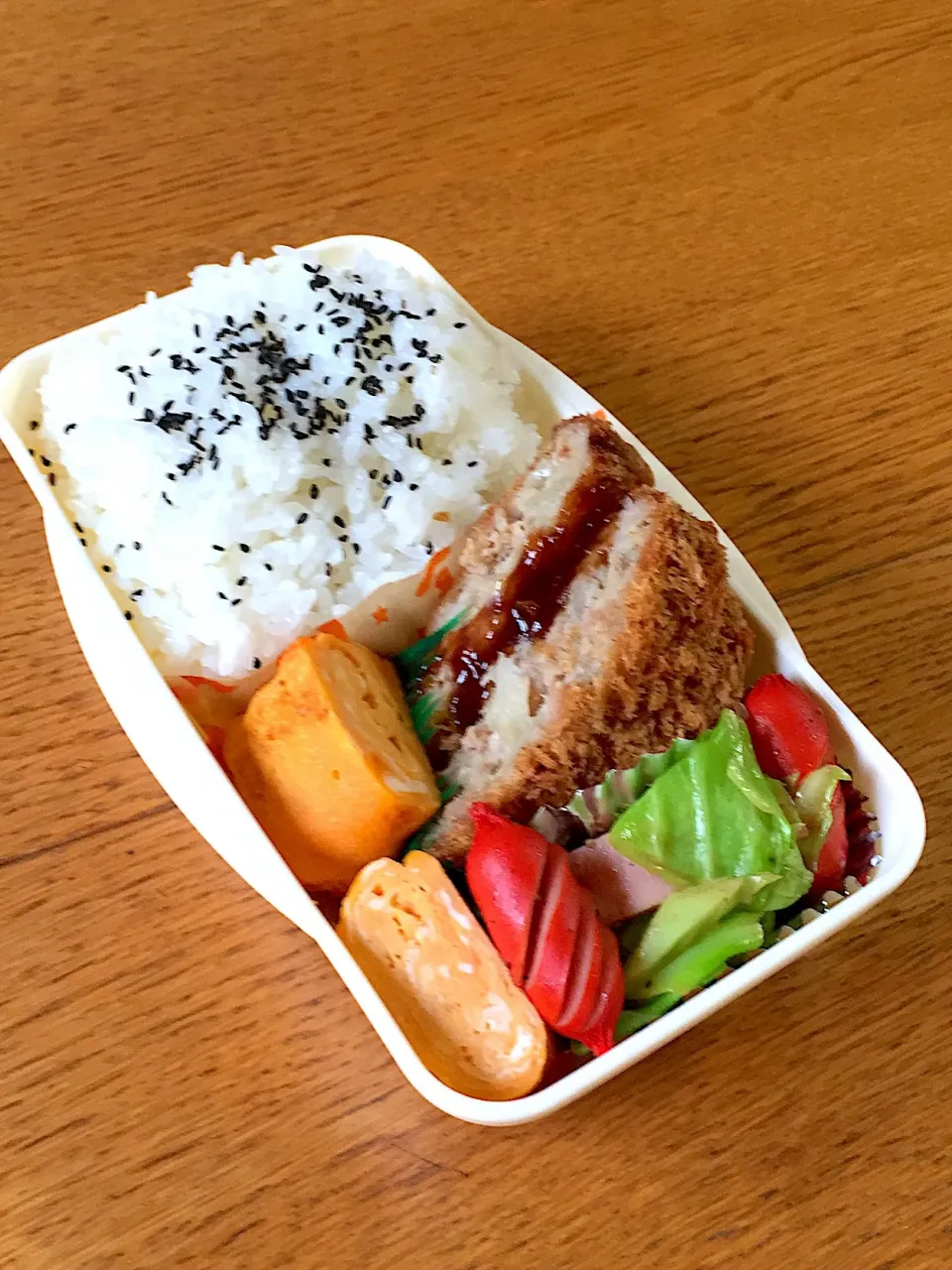 高校生息子のお弁当  メンチカツ|まつださんさん