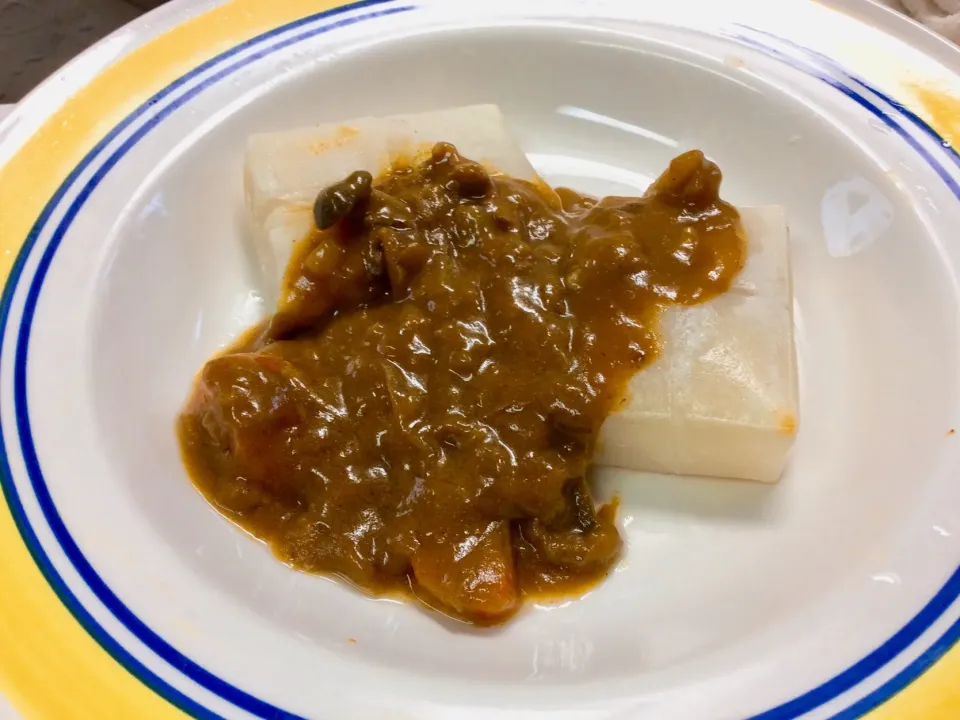 カレー🍛の翌日は、お餅にトッピング😋❣️|アライさんさん