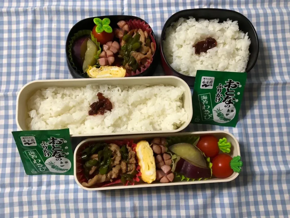 Snapdishの料理写真:2018/10/10(水) 夫弁当&娘弁当🎵|kiyominさん