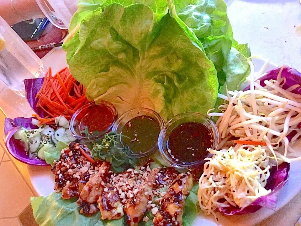 Lettuce thai chicken wrap #lettucewrap|🌺IAnneさん