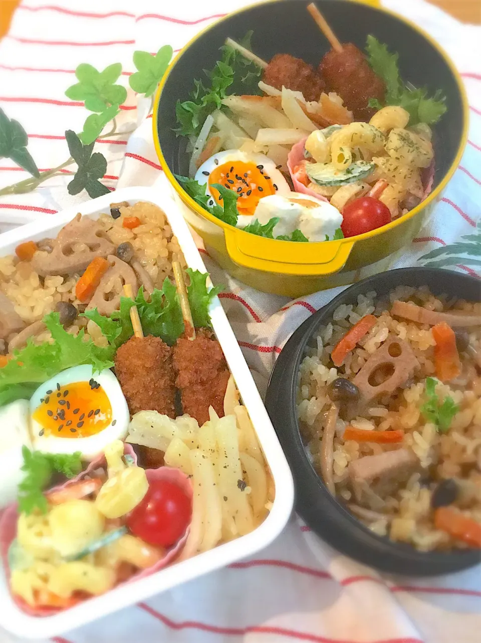 Snapdishの料理写真:炊き込みご飯弁当（JK.JS）|Rieさん