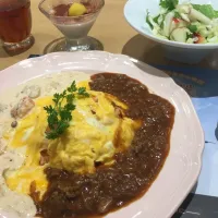 Snapdishの料理写真:2種のソースでオムライス|コロさん