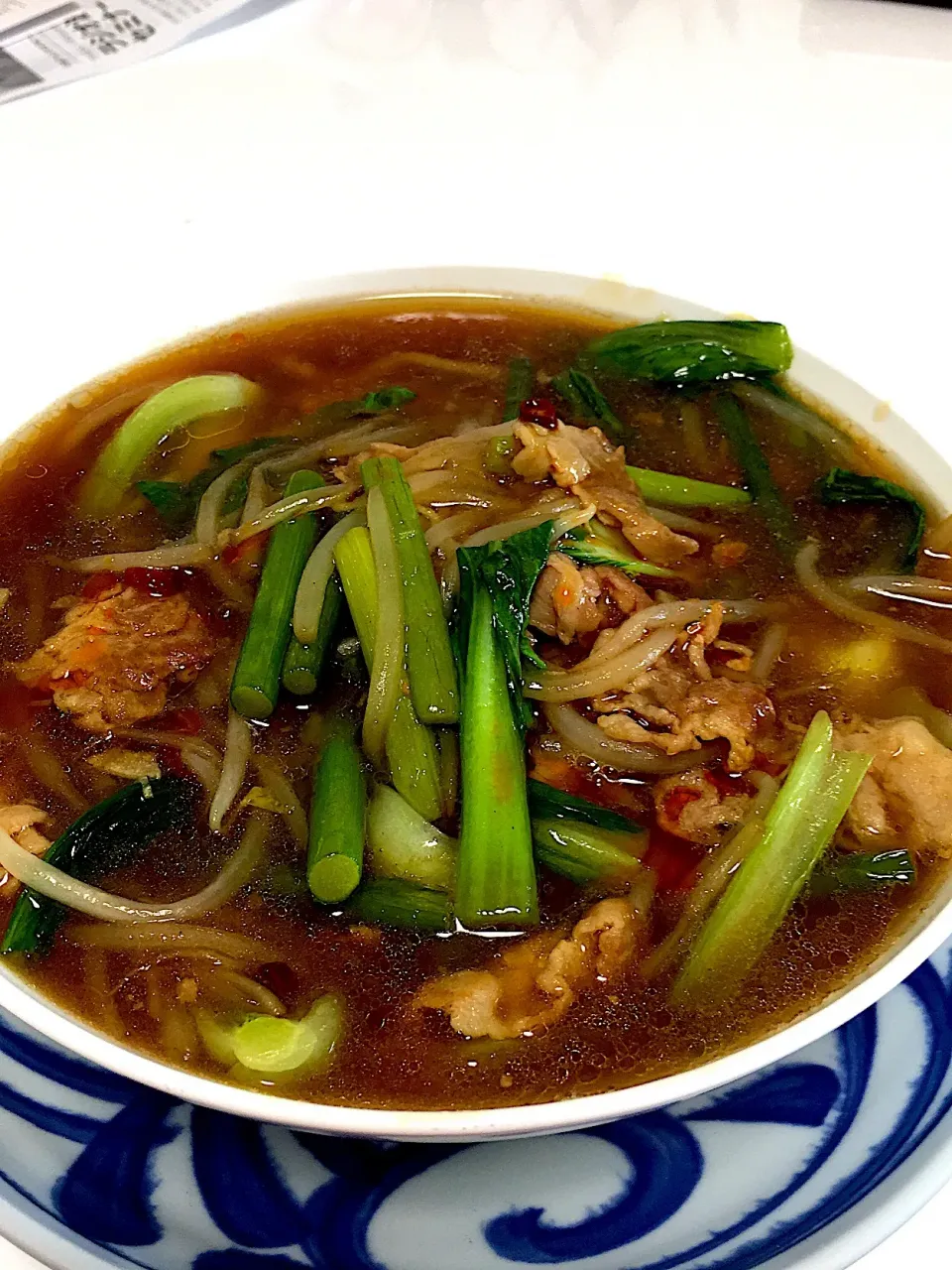 豚とニンニクの芽のあんかけラーメン♪|かっぴーさん