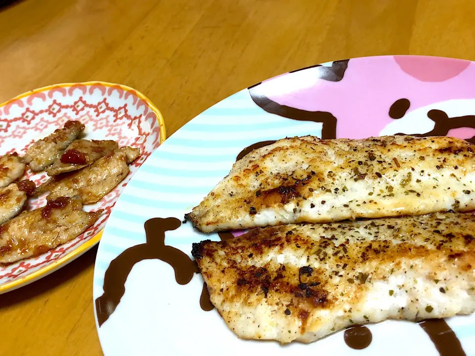 黒鯛の香草焼とアジの梅焼きびたし|Ayanpoさん