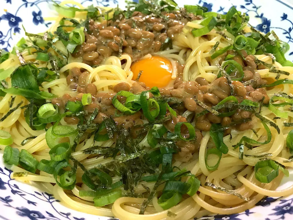 納豆パスタ|かずえさん