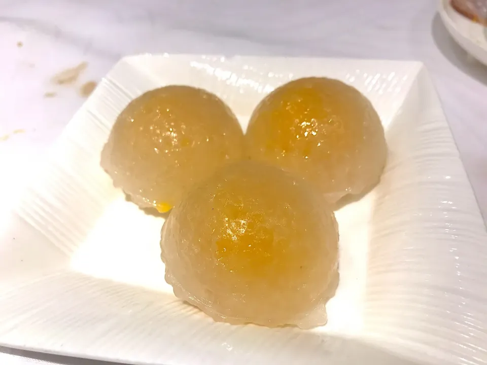 Sago pudding with egg custard|Sky Blueさん