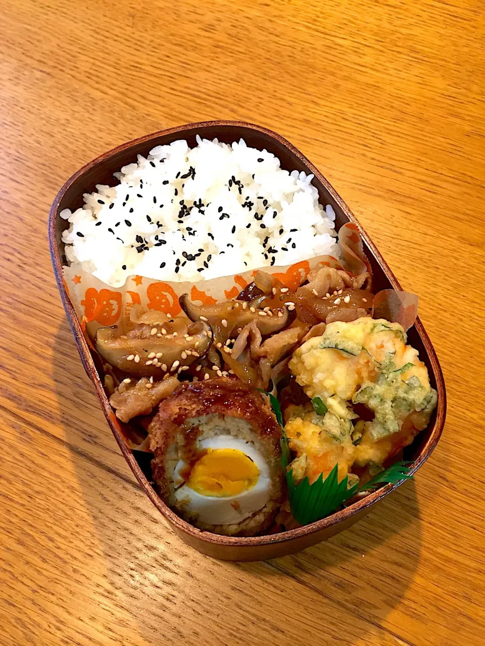 高校生息子のお弁当  スコッチエッグ #わっぱ弁当|まつださんさん