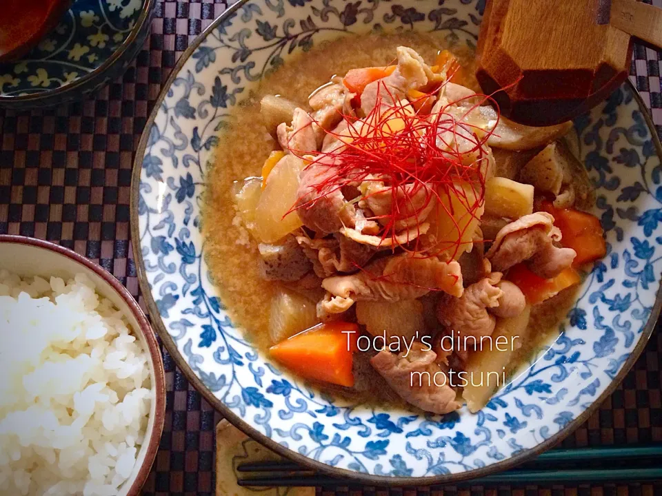 根菜たっぷり！我が家のもつ煮|なだちいさん