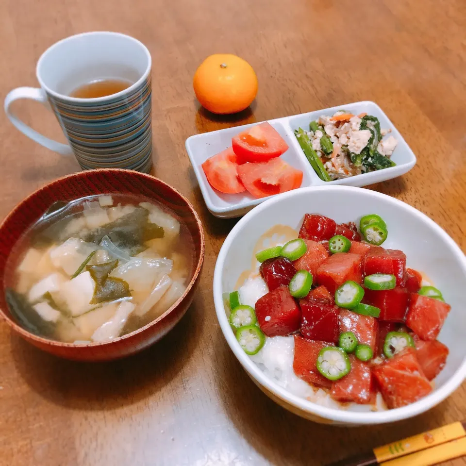 Snapdishの料理写真:漬け鮪のとろろ丼|teritamagoさん