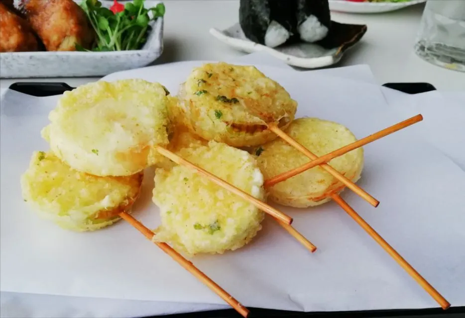 そいでもって...⌈スマイル٠ボールの串天」(カレー風味！)中濃ソースで食べると、美味しいです＾＾☆|*ママちゃん*さん