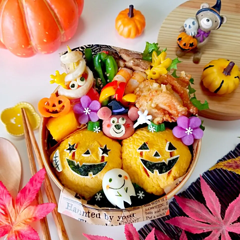 オムライスボール🎃でハロウィン弁当|ayano.adshさん