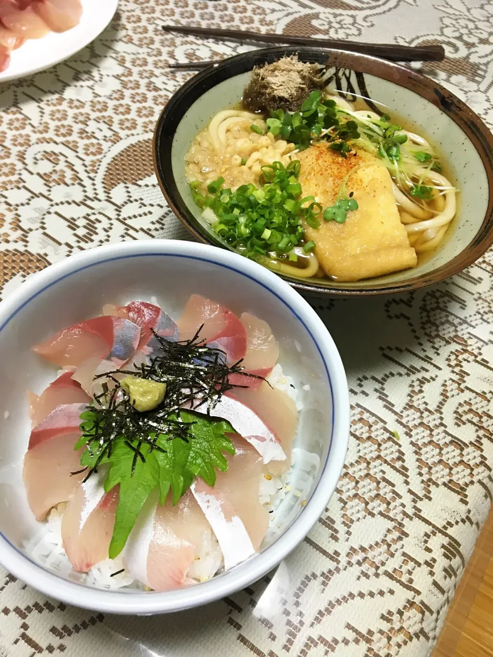 ヤズの鉄火丼とうどん|ヨシヨシさん