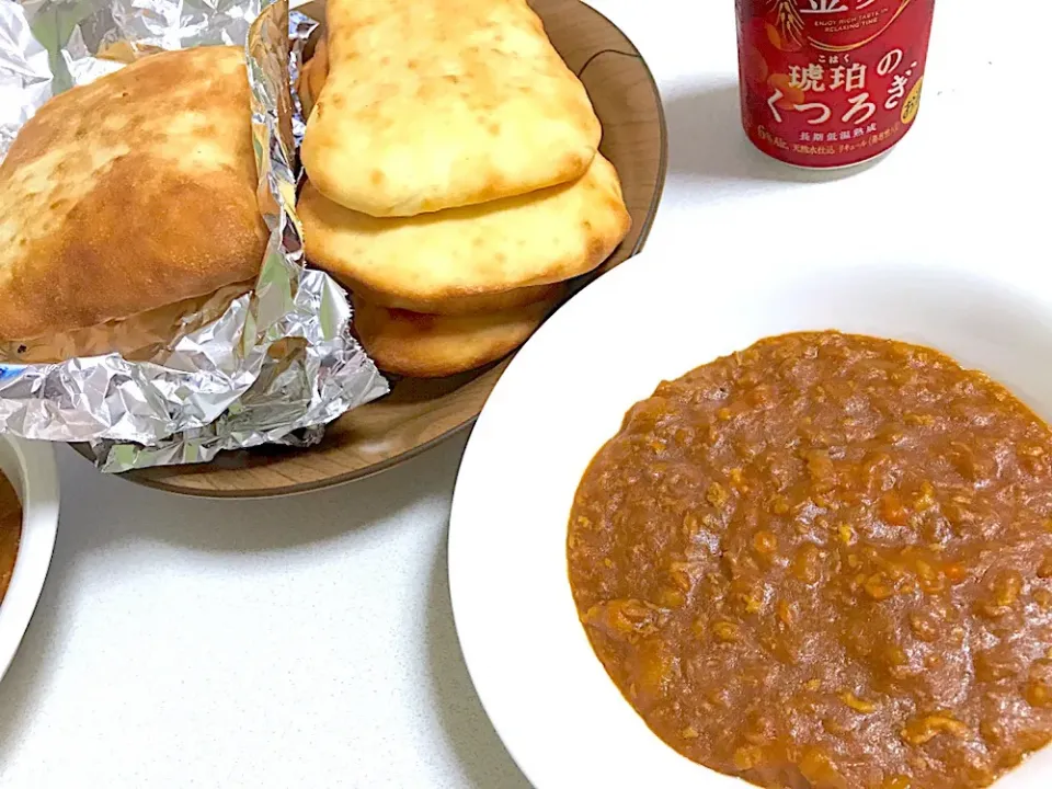 ナンと残り物カレー(❁︎´ω`❁︎)|ayaさん