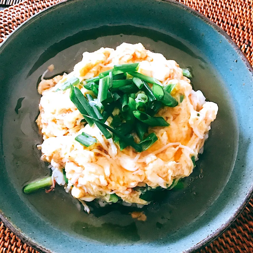 Snapdishの料理写真:☆和風天津飯〜息子の朝食に〜☆|タカユキさん