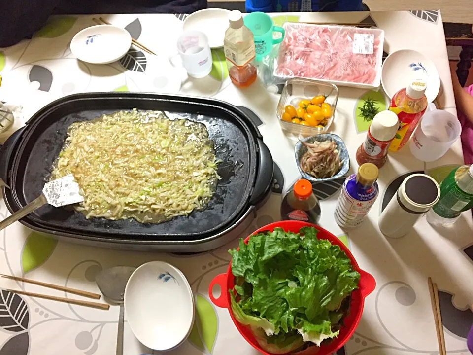 Snapdishの料理写真:ヤバい9時過ぎちゃった😱何故かもんじゃ。|hanakoさん