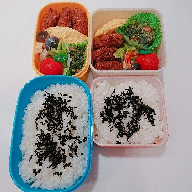 Snapdishの料理写真:10/15(月)の二人弁当🍱|ふみぃさん