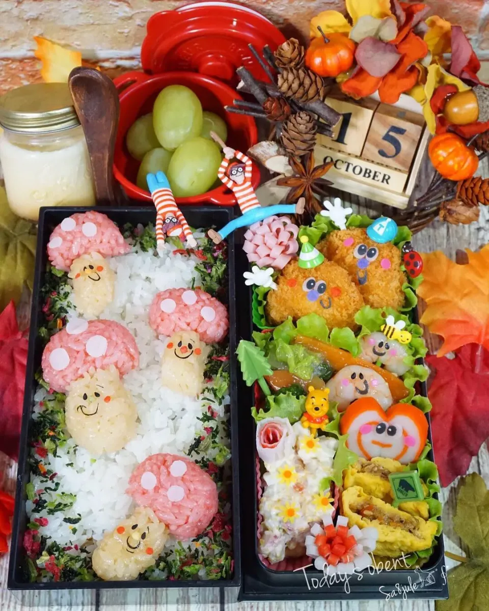 Snapdishの料理写真:きのこ🍄ぉ弁当✧︎*｡٩(ˊωˋ*)و✧︎*｡|La-Jule Sa8さん