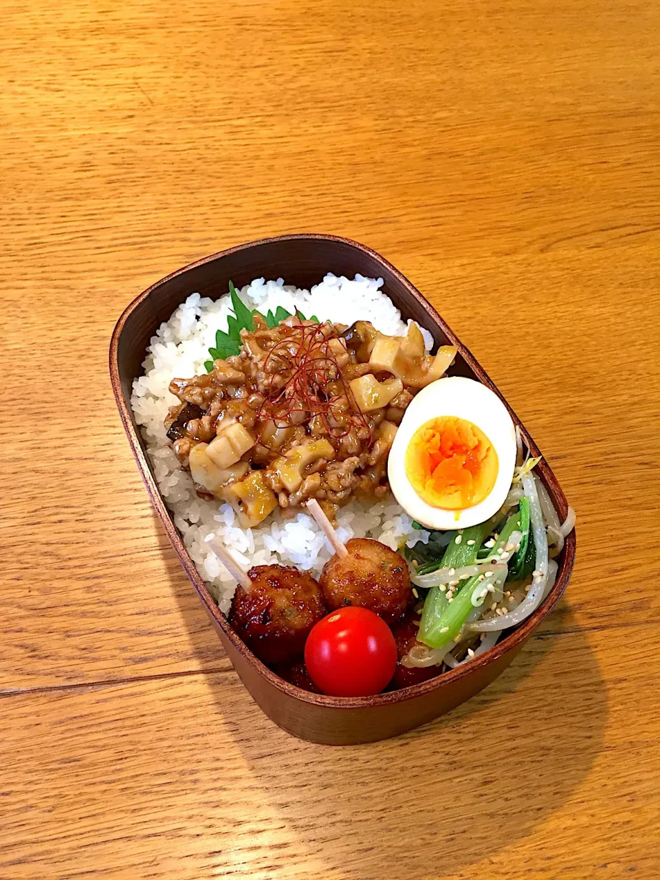 高校生息子のお弁当  麻婆丼 #わっぱ弁当|まつださんさん