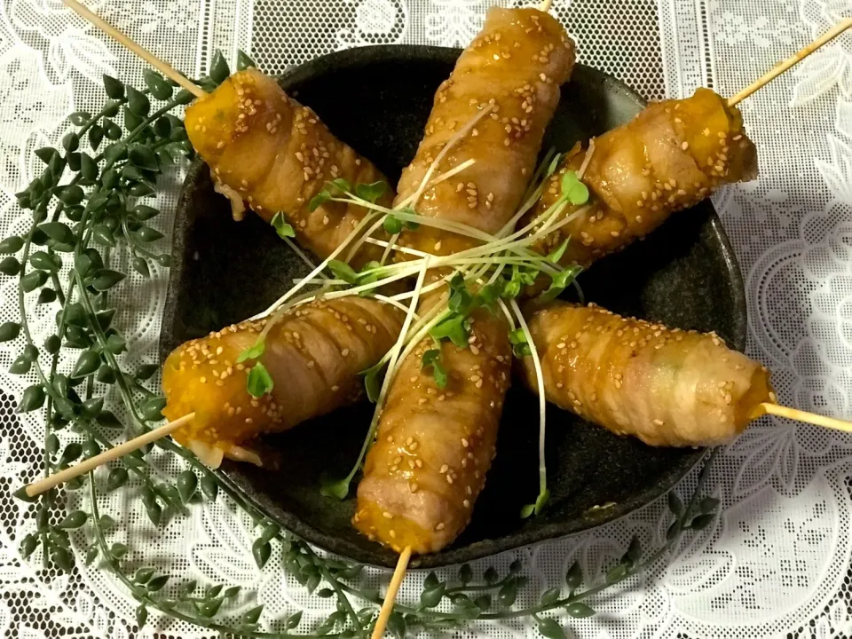 カボチャの肉巻き🍖でハロウィン気分🎃|noeさん