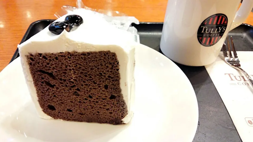 ほうじ茶のシフォンケーキ＠Tully's coffee|らすくさん