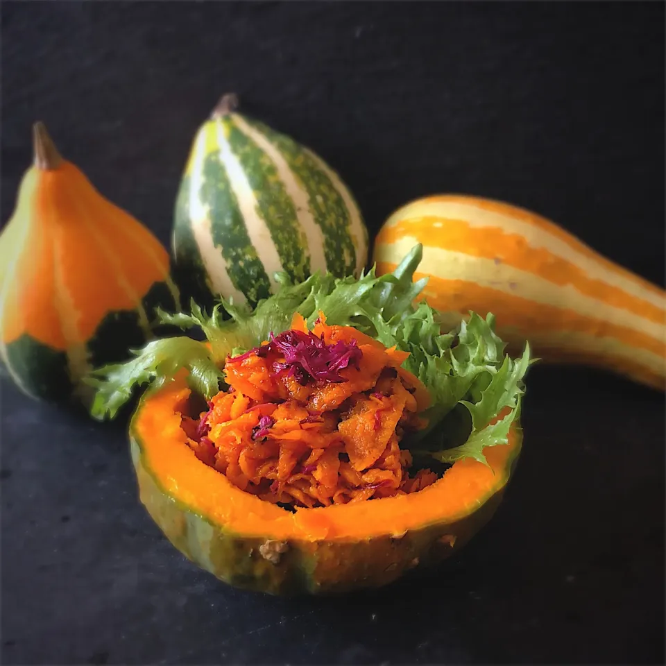 みるくここあさんの料理 菊花甘酢漬けを使ってハロウィン🎃かぼちゃの甘酢|佐野未起さん