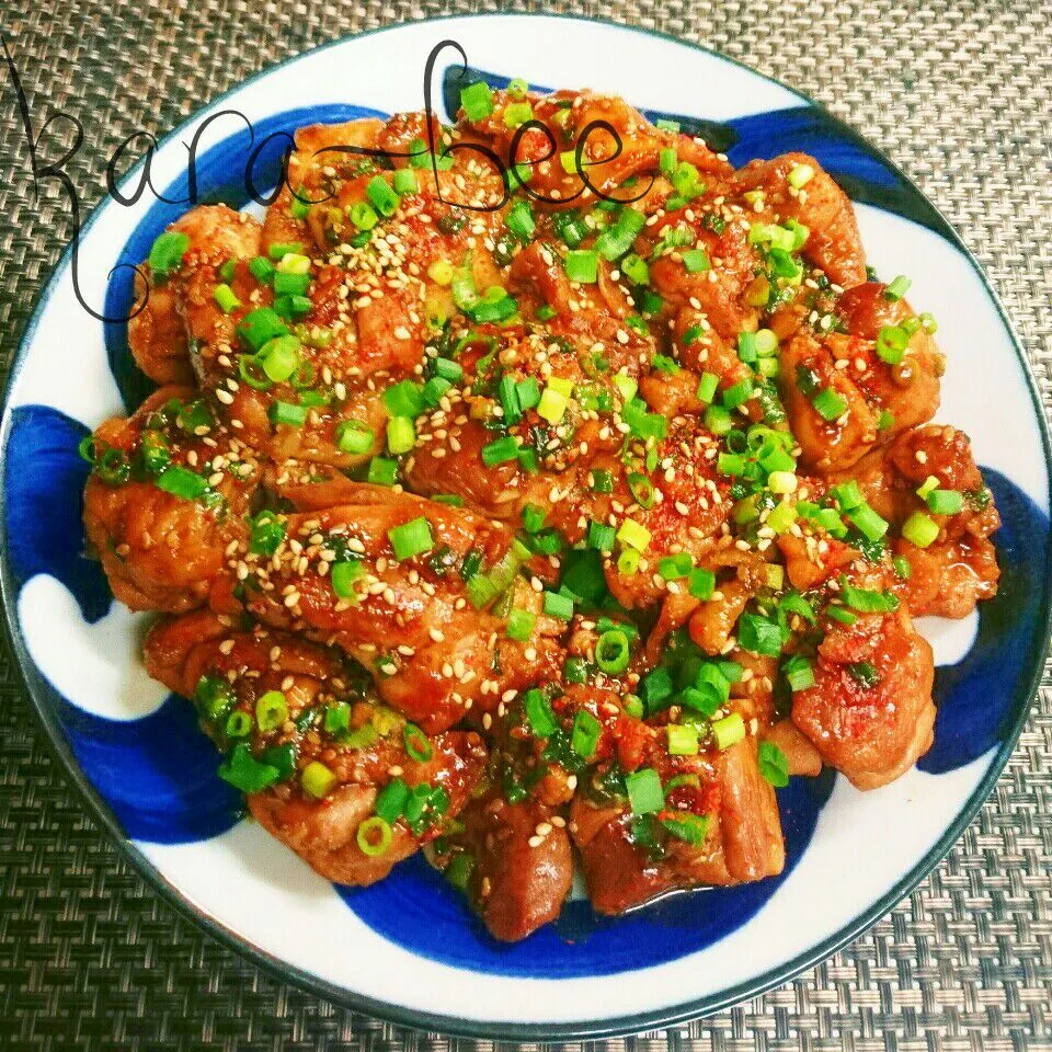 ご飯進みまくり♪中華ネギ味噌照り焼きチキン|からあげビールさん