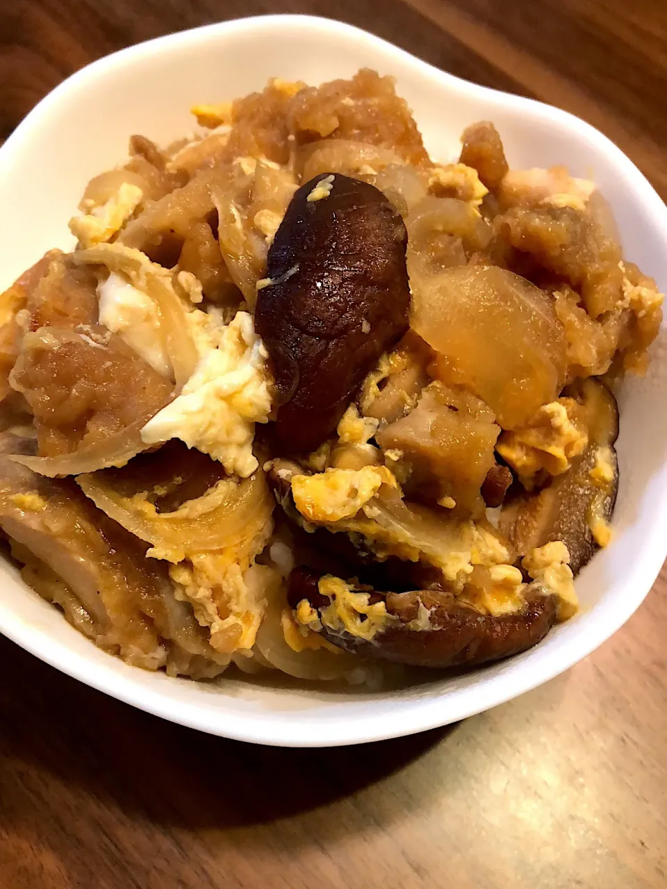 美味しくない唐揚げで親子丼|むぎさん